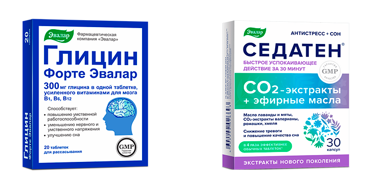 Глицин Форте И Седатен «Эвалар»